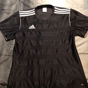 Men’s Medium Adidas Black Striped Tee/Jersey